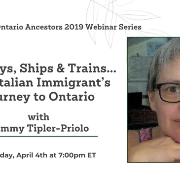 Donkeys, Ships & Trains…One Italian Immigrant’s Journey to Ontario