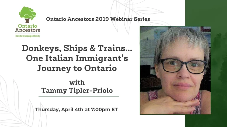 Donkeys, Ships & Trains…One Italian Immigrant’s Journey to Ontario