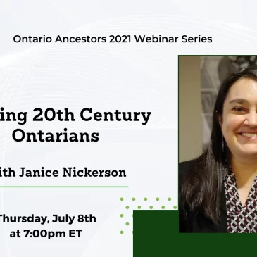 Tracing 20th Century Ontarians