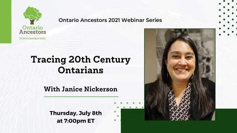 Tracing 20th Century Ontarians