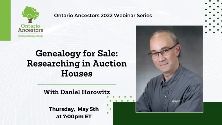 Genealogy for Sale: Researching in Auction Houses