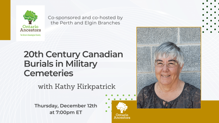 20th Century Canadian Burials in Military Cemeteries | Kathy Kirkpatrick