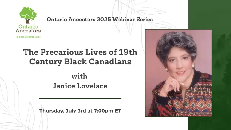 The Precarious Lives of 19th Century Black Canadians – Janice Lovelace