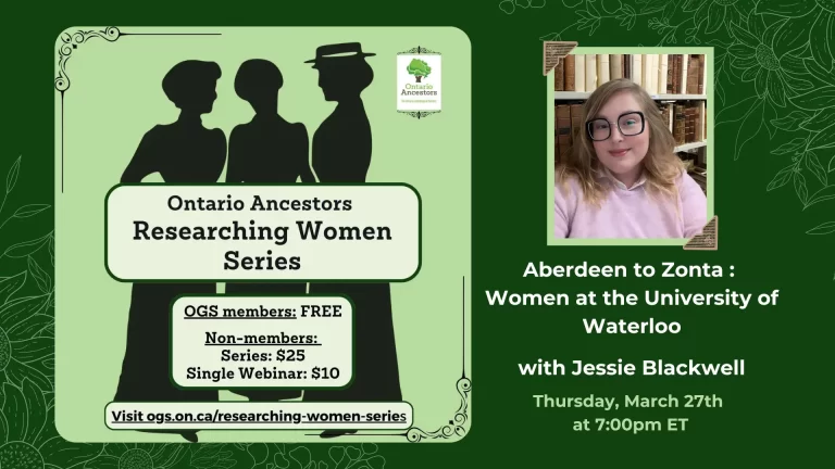 Session 3: Aberdeen to Zonta : Women at the University of Waterloo – Jessie Blackwell