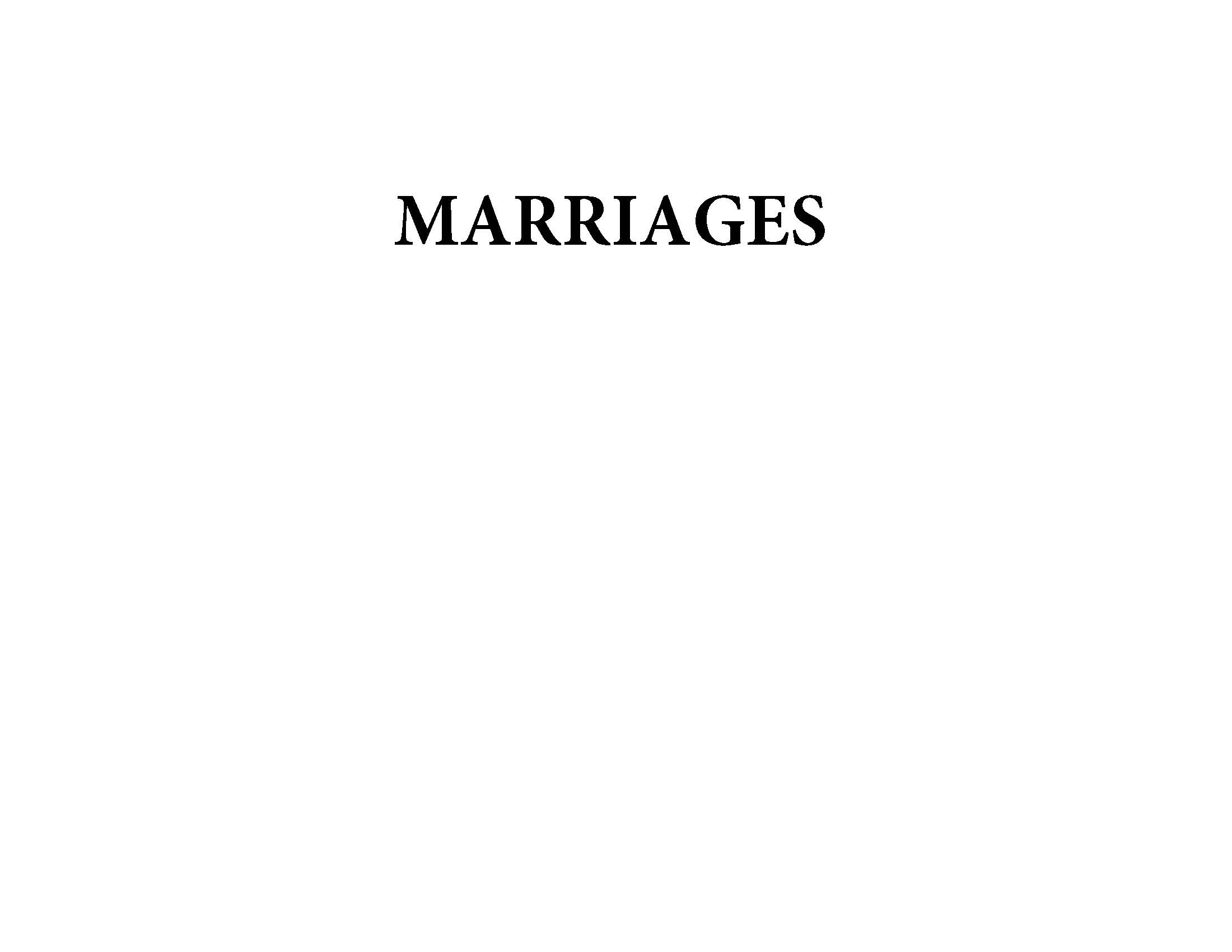 Marriage Records, FORC Collection