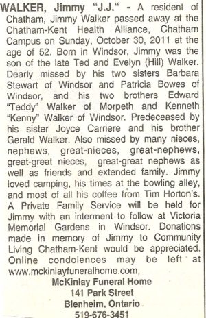 ESSEX-KENT Obituary Collection Surnames W, Y and Z